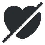 Heart Slash SVG Icon